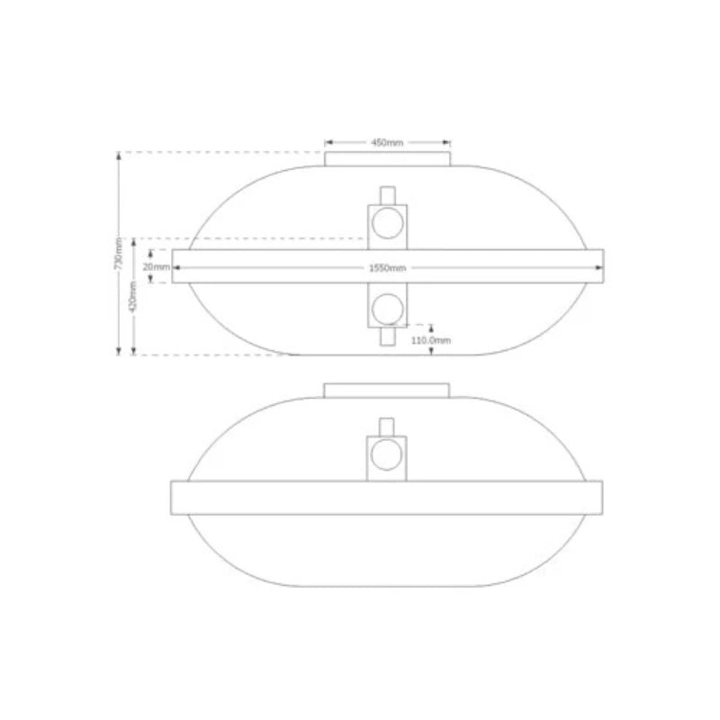 1100 Litre Underground Tank Black