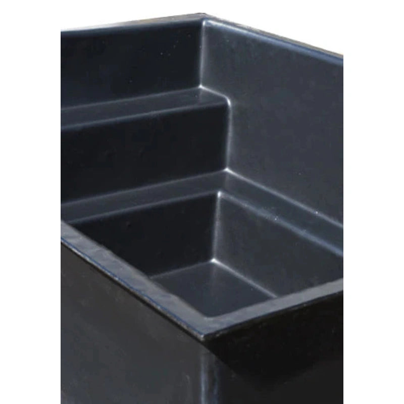 1850 Litres Large Rectangular Garden Pond in Black