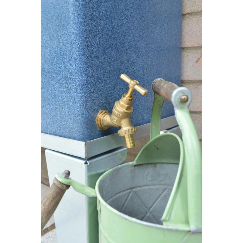 250 Litre Slimline Water Butt in Blue Marble - Double Outlet