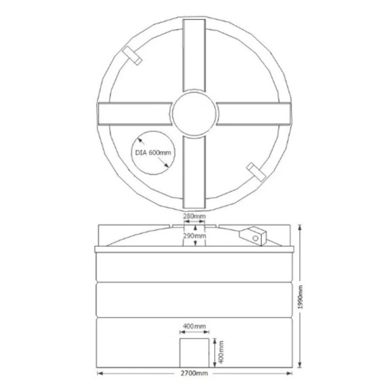 2 x 10000 Litre Water Tank - Non Potable