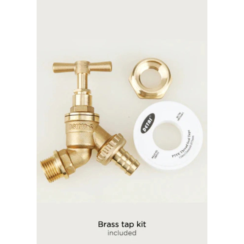 2 x 1500 Litre Water Butt Twin Pack Linked - Blue Marble