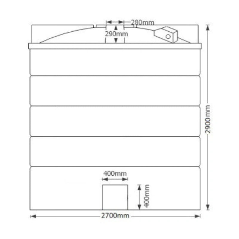 2 x 15,000 Litre Water Tank - Non Potable