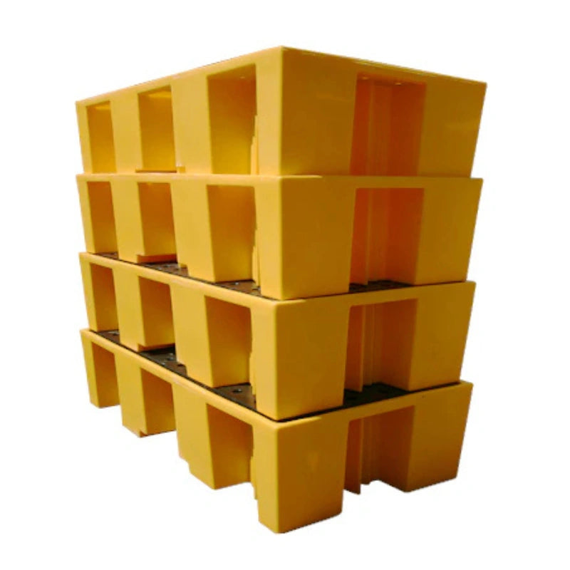 4 x 8 Drum Plastic Spill Pallet - Yellow