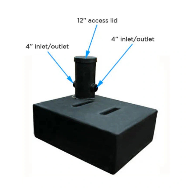 500 Litre V2 Underground Water Tank Black