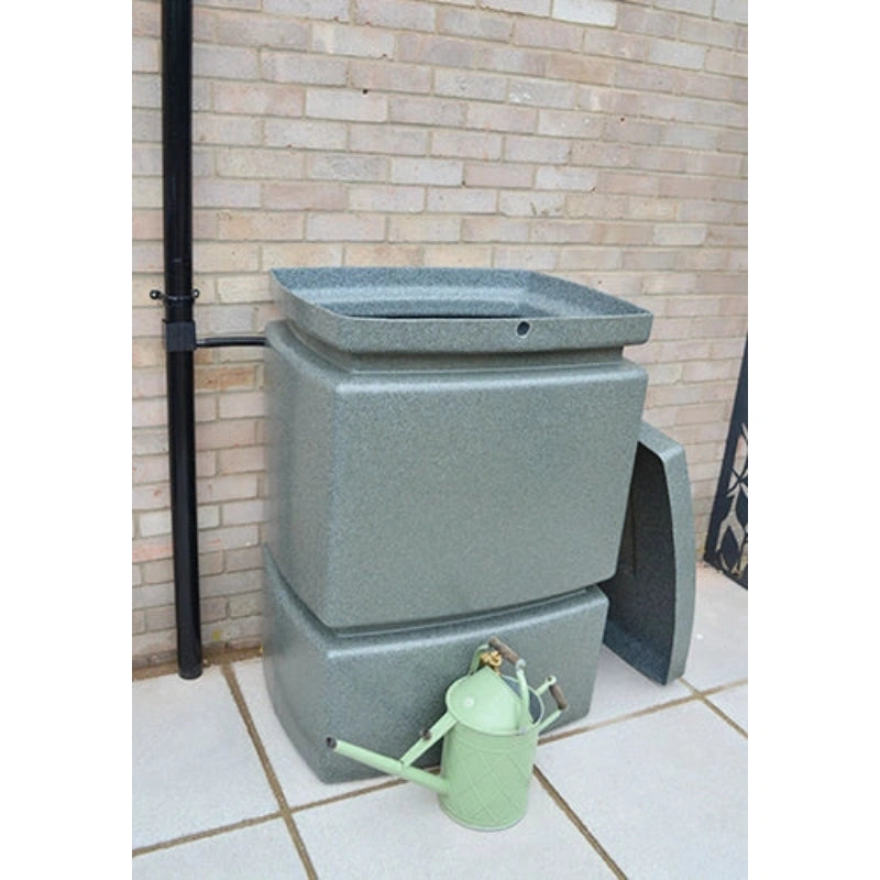 525 Litre Pillar Water Butt in Green Marble