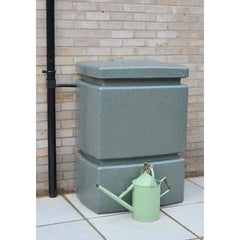 525 Litre Pillar Water Butt in Green Marble