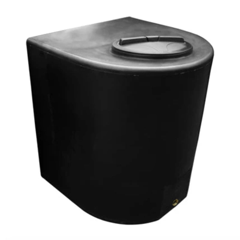 710 Litres Potable Water Tank in Black (D Shape)