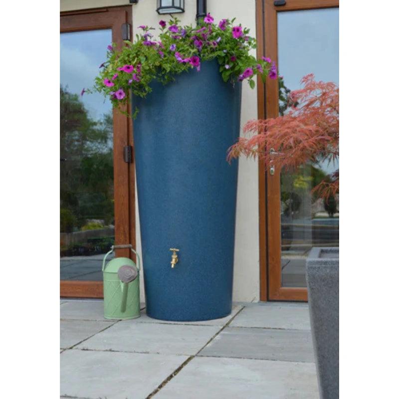 Big City Water Butt Planter - Blue Marble