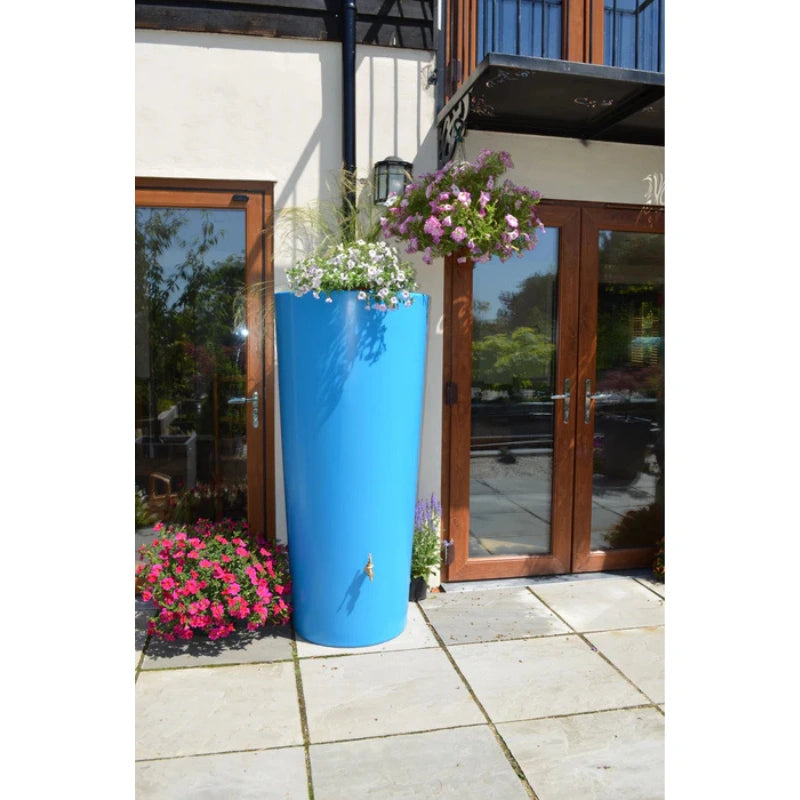 Big City Water Butt Planter - Light Blue