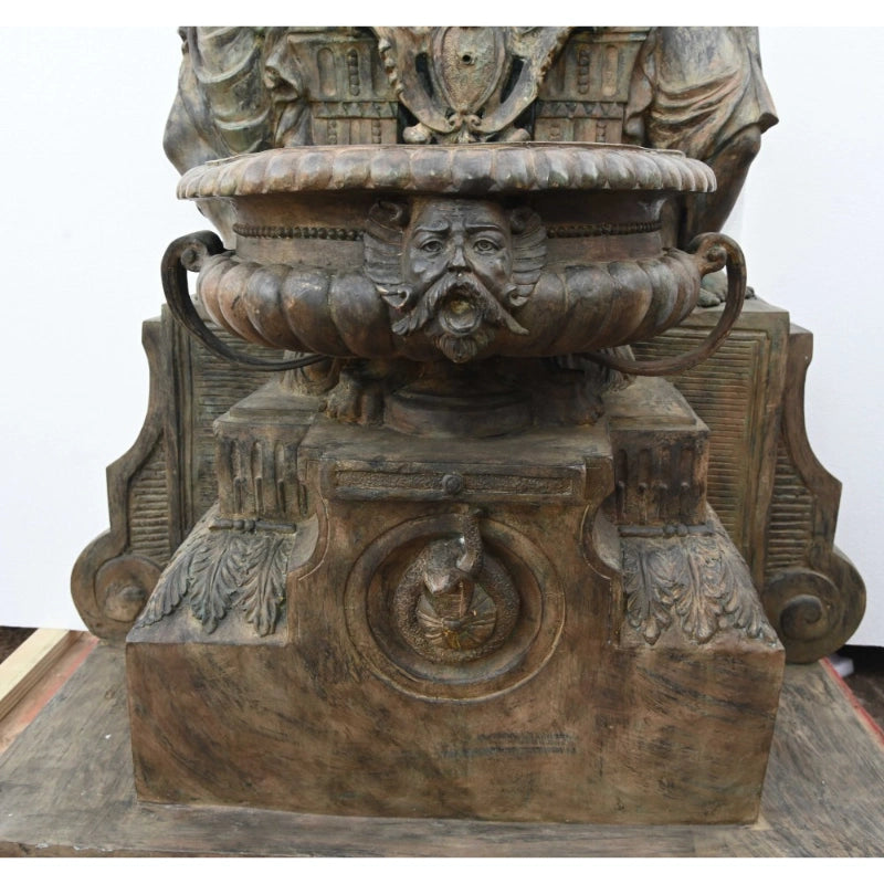 Canonbury Antiques Italian Bronze Wall Fountain Cherub Classical Garden Water Feature