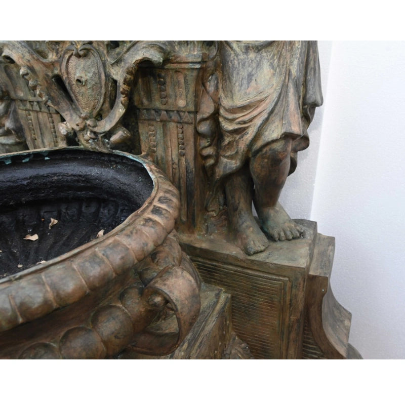 Canonbury Antiques Italian Bronze Wall Fountain Cherub Classical Garden Water Feature