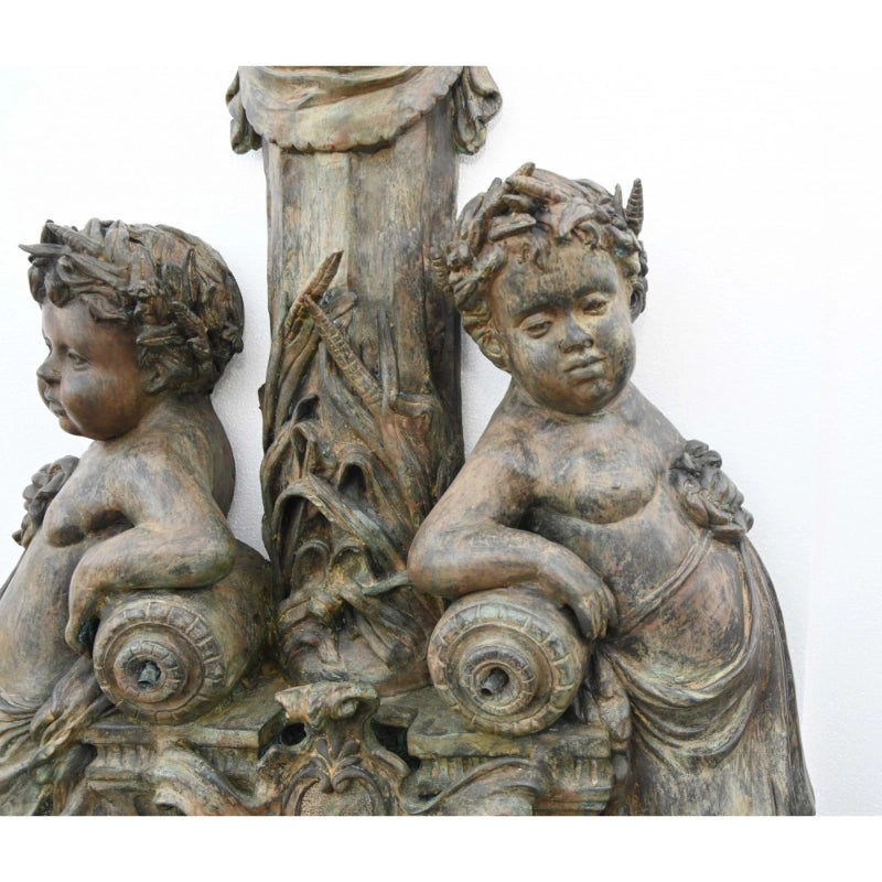 Canonbury Antiques Italian Bronze Wall Fountain Cherub Classical Garden Water Feature