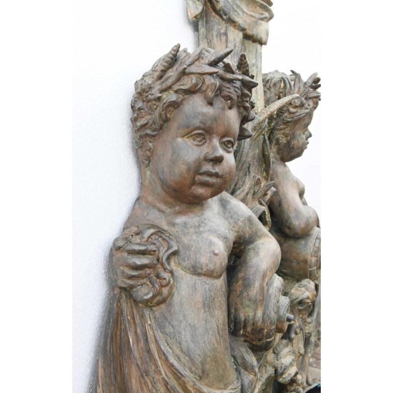 Canonbury Antiques Italian Bronze Wall Fountain Cherub Classical Garden Water Feature