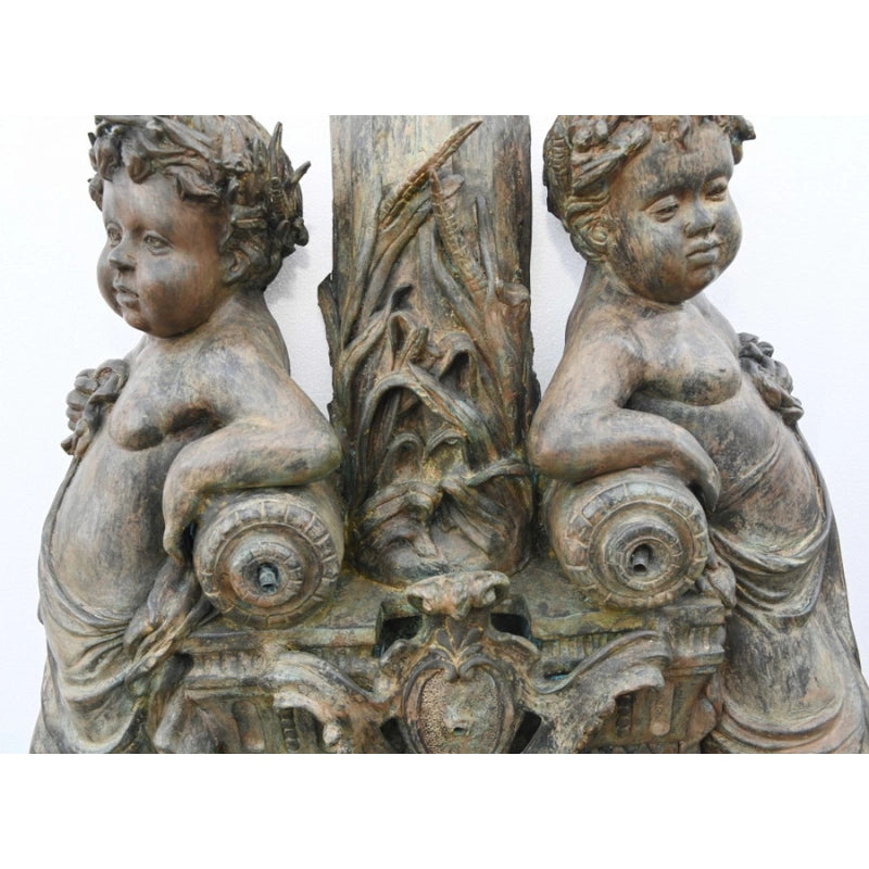 Canonbury Antiques Italian Bronze Wall Fountain Cherub Classical Garden Water Feature