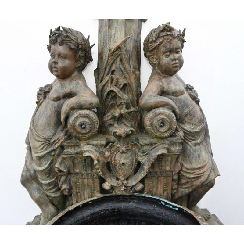 Canonbury Antiques Italian Bronze Wall Fountain Cherub Classical Garden Water Feature
