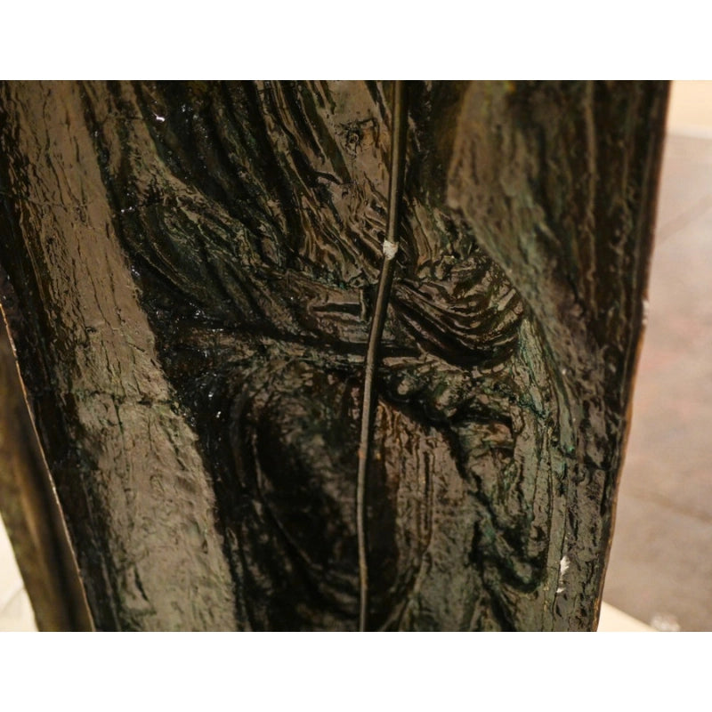 Canonbury Antiques Pair XL Bronze Fountains - Italian Maiden Statues Garden Plaques