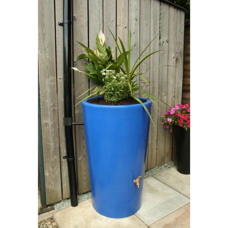 City Water Butt Planter Blue