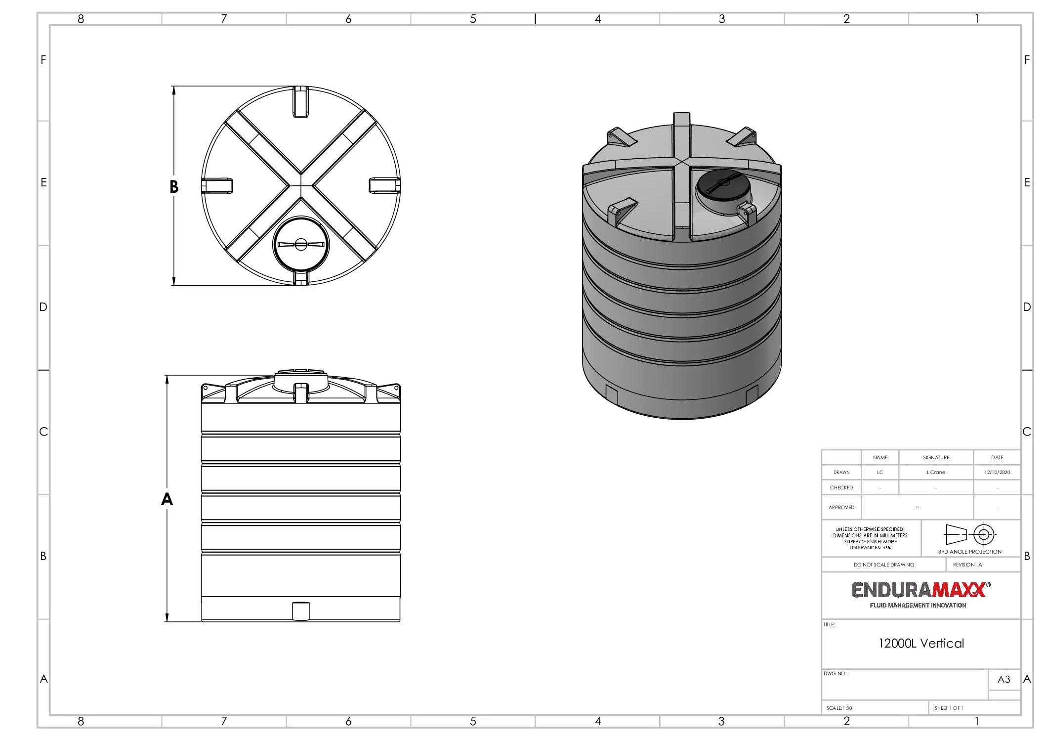 Enduramaxx 12,000 Litre Insulated Water Tank