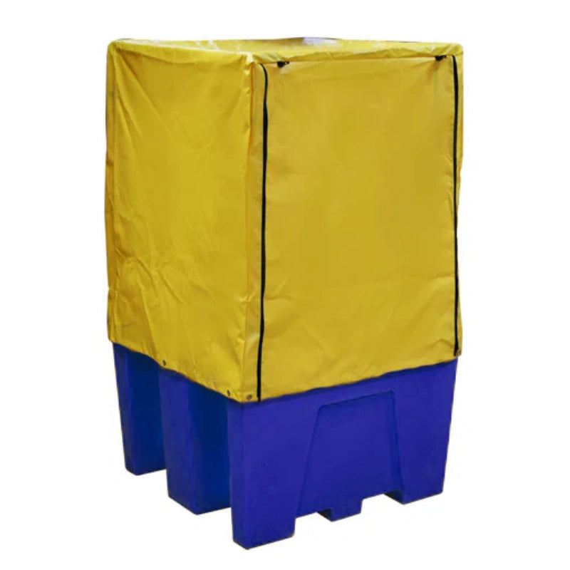 IBC Bund Pallet Blue c/w Grid and Premium Yellow Cover