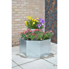 Octagonal Two Tier Raised Bed / Galvanised Planter Set