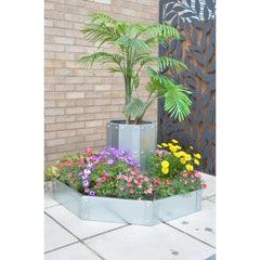Octagonal Two Tier Raised Bed / Galvanised Planter Set (Lower / Inner)