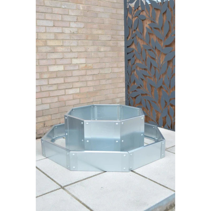 Octagonal Two Tier Raised Bed / Galvanised Planter Set (Lower & Middle)