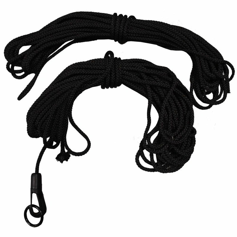 Plastica 20' Leading Edge Cord Kit with Hook and Ring in Black