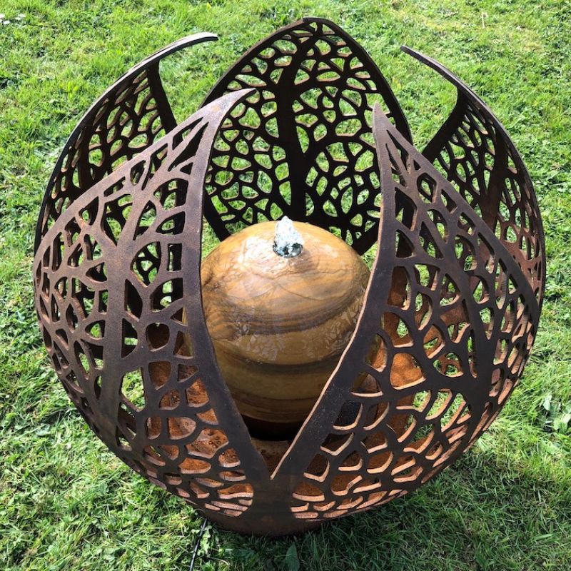 The FirePit Company Stone Sphere Style Water Feature 650-800mm