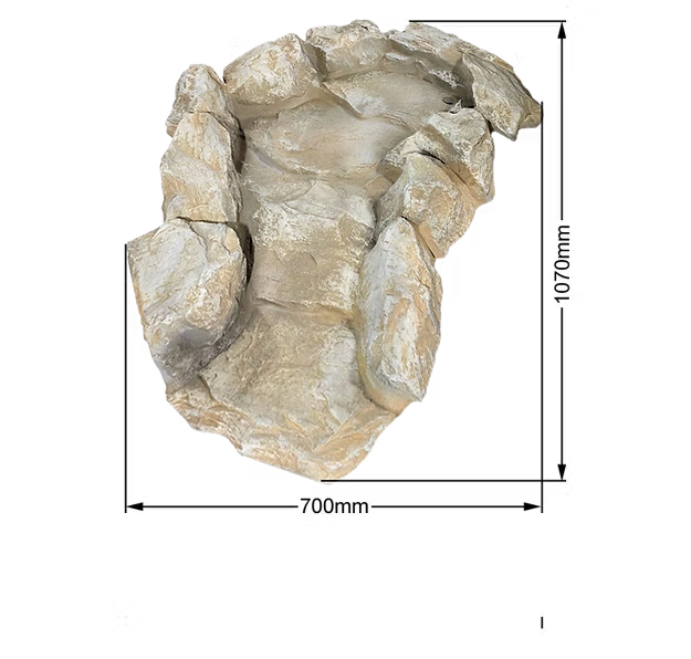 Rock Curved Stream Garden Cascade