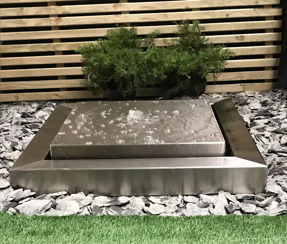Stainless Steel Square Water Feature