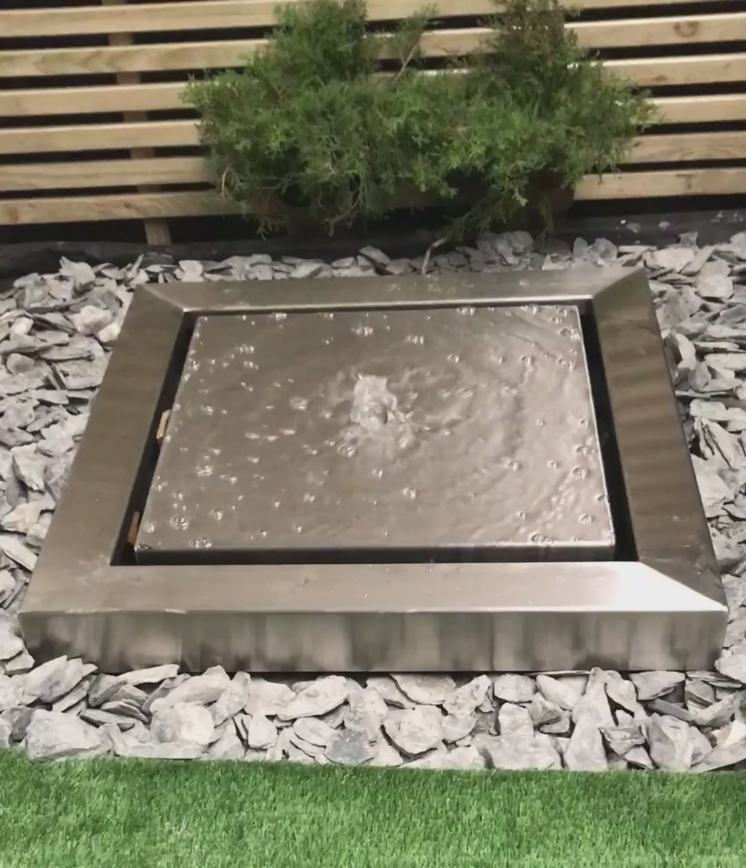Stainless Steel Square Water Feature