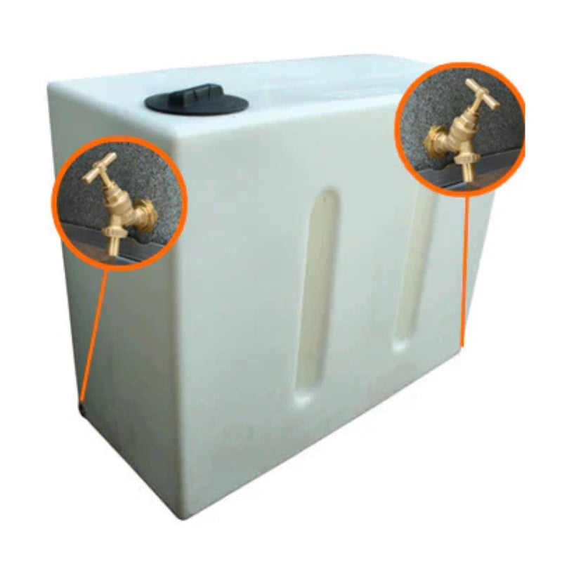 1000 Litre Baffled Water Tank V1 - Double Outlet