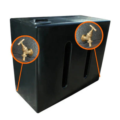 1000 Litre Slimline Water Tank - Double Outlet