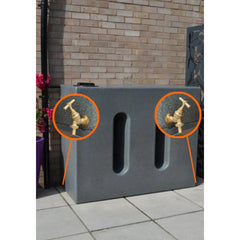 1000 Litre Water Butt V1 - Millstone - Double Outlet