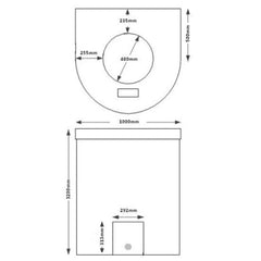 1000 Litres D Shape Water Tank