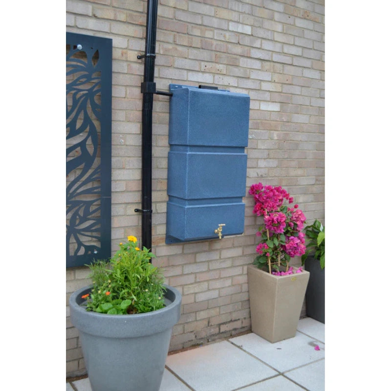 100 Litre Wall Mounted Water Butts - Blue Stone