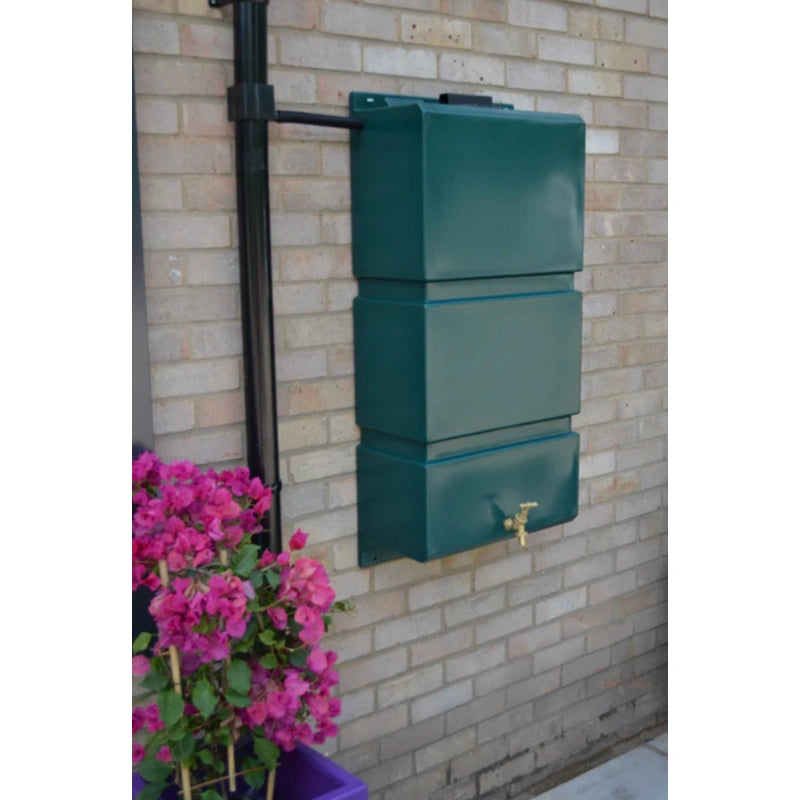 100 Litre Wall Mounted Water Butts - Green