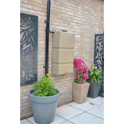 100 Litre Wall Mounted Water Butts - Sandstone