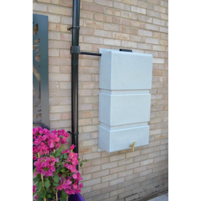 100 Litre Wall Mounted Water Butts - White Marble