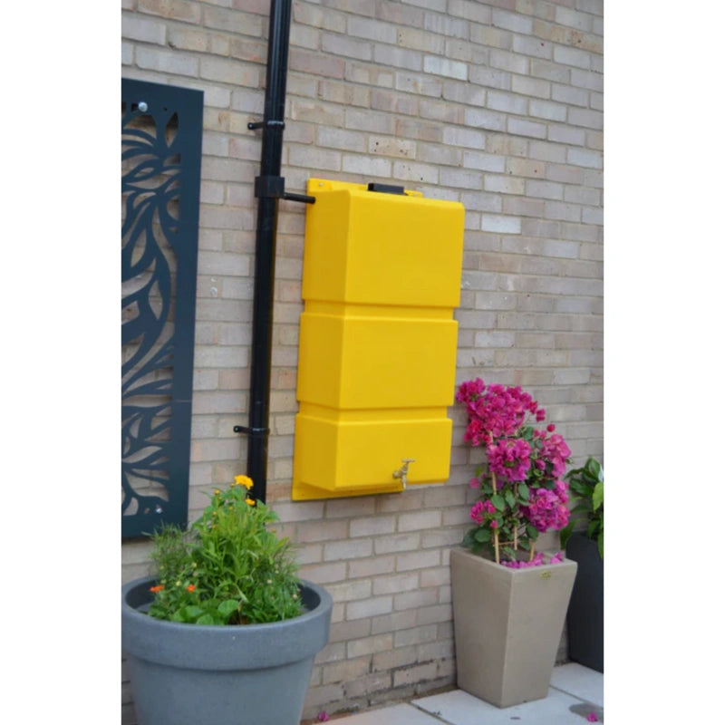 100 Litre Wall Mounted Water Butts - Yellow
