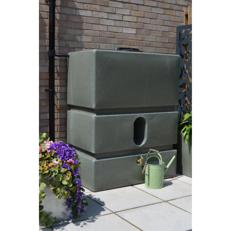 1200 Litre Water Butt in Green Marble