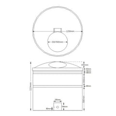 1300 Litre Water Tank In Black