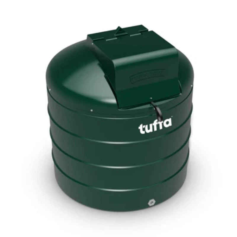 1400 Litre Plastic Bunded Heating Oil Tank 1'' Bottom Outlet - Clock Gauge, Tank Pack