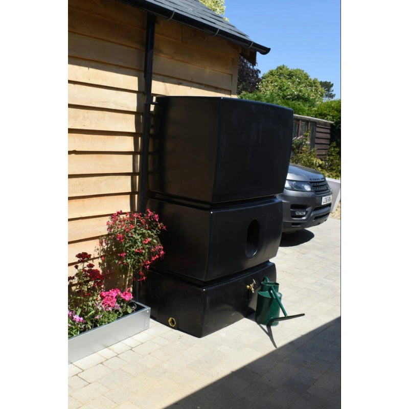1500 Litre Extra Large Water Butt - Rainwater Tank - Black