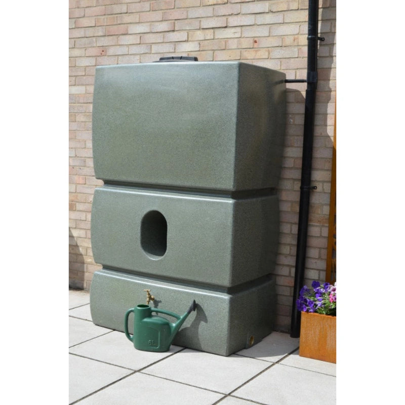 1500 Litre Extra Large Water Butt - Rainwater Tank - Green Marble