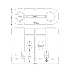 1900 Litre Slimline Water Butt - Green