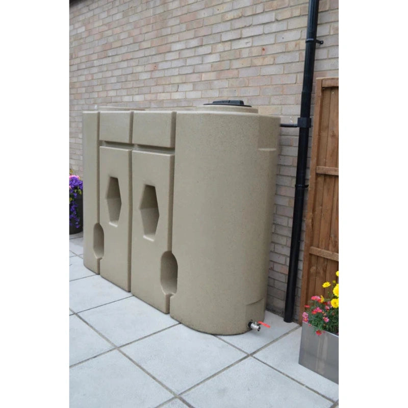 1900 Litre Slimline Water Butt - Sandstone