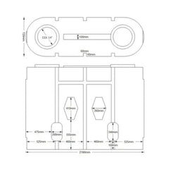1900 Slimline Water Tank Black