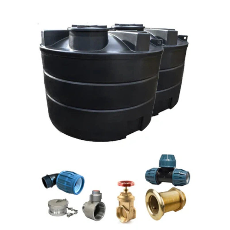 20000 Litre (2 x 10K) Fire Water Tank - Instantaneous Connections