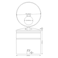 2000 Litre WRAS Approved Drinking Water Tank